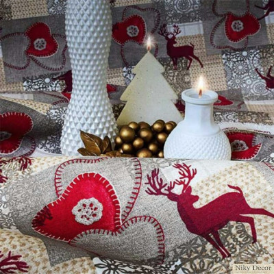 Fata de masa craciun TRICOT WEB