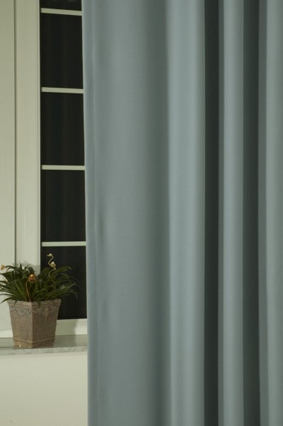 Material Draperie Dim Out Uni 37 albastru 280 cm